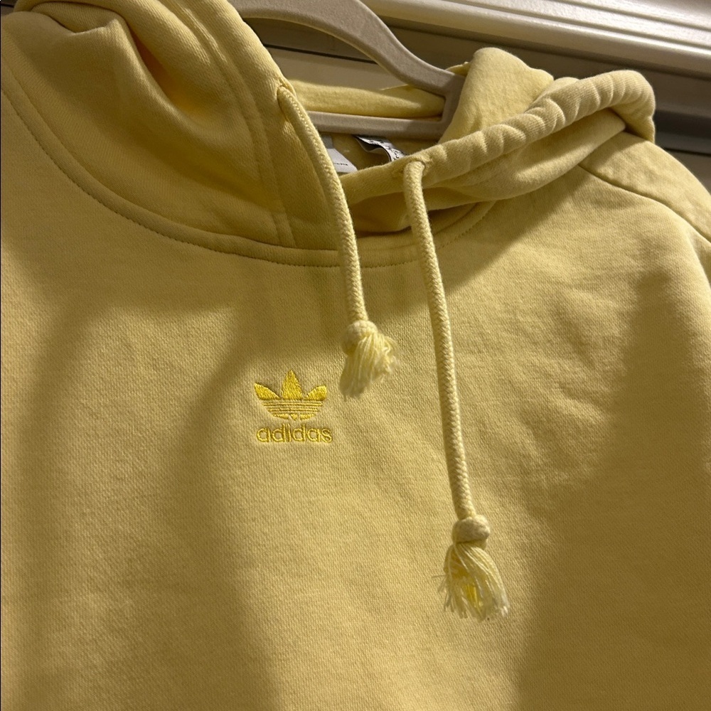 Adidas Originals Adicolor Essentials Fleece Hoodie Butter Yellow - Picture 3 of 5
